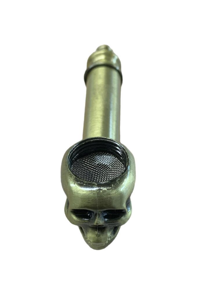 Metalen schedelpijpje