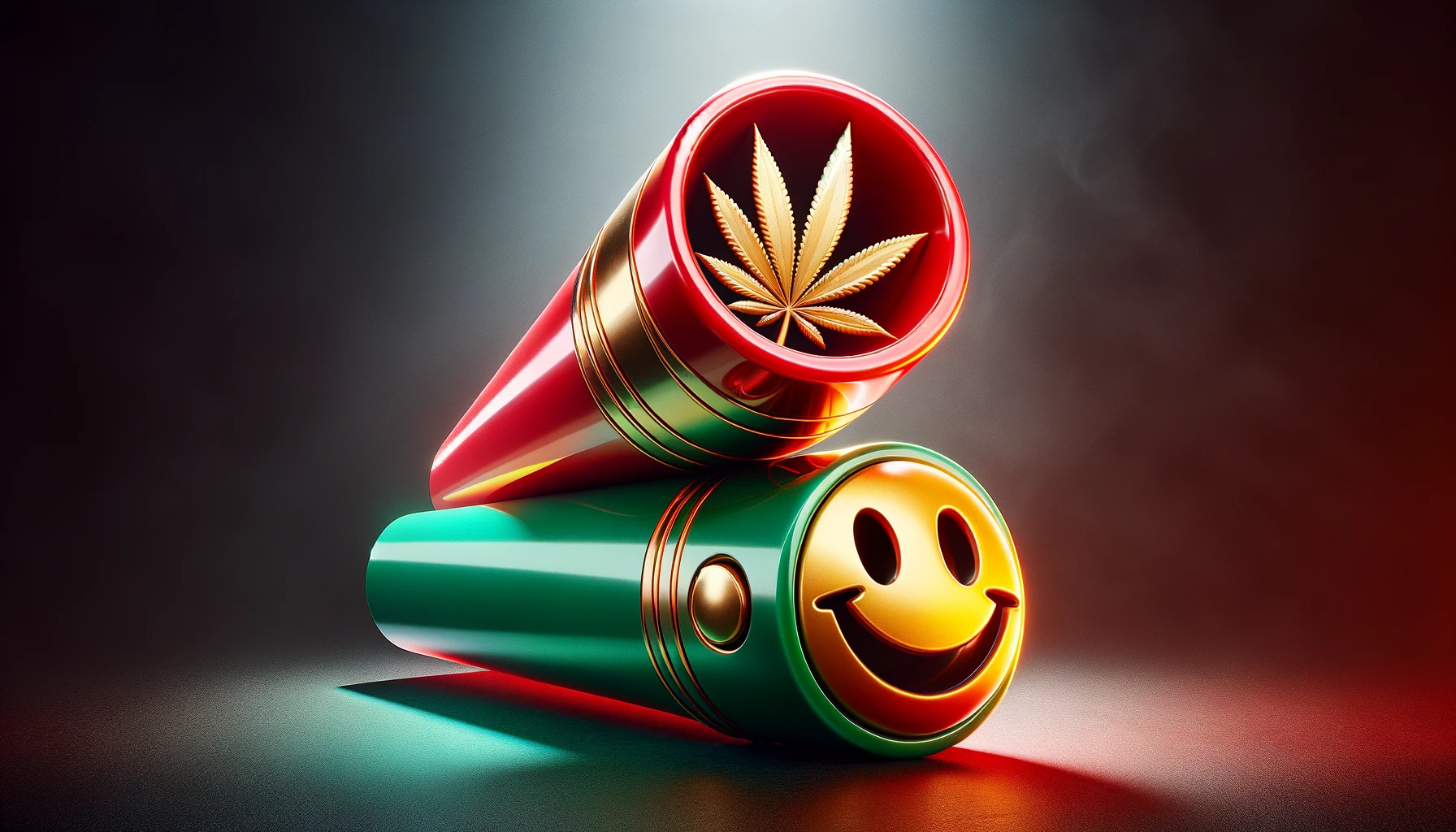 Joint tube in groen en in rood bij Wapwinkel