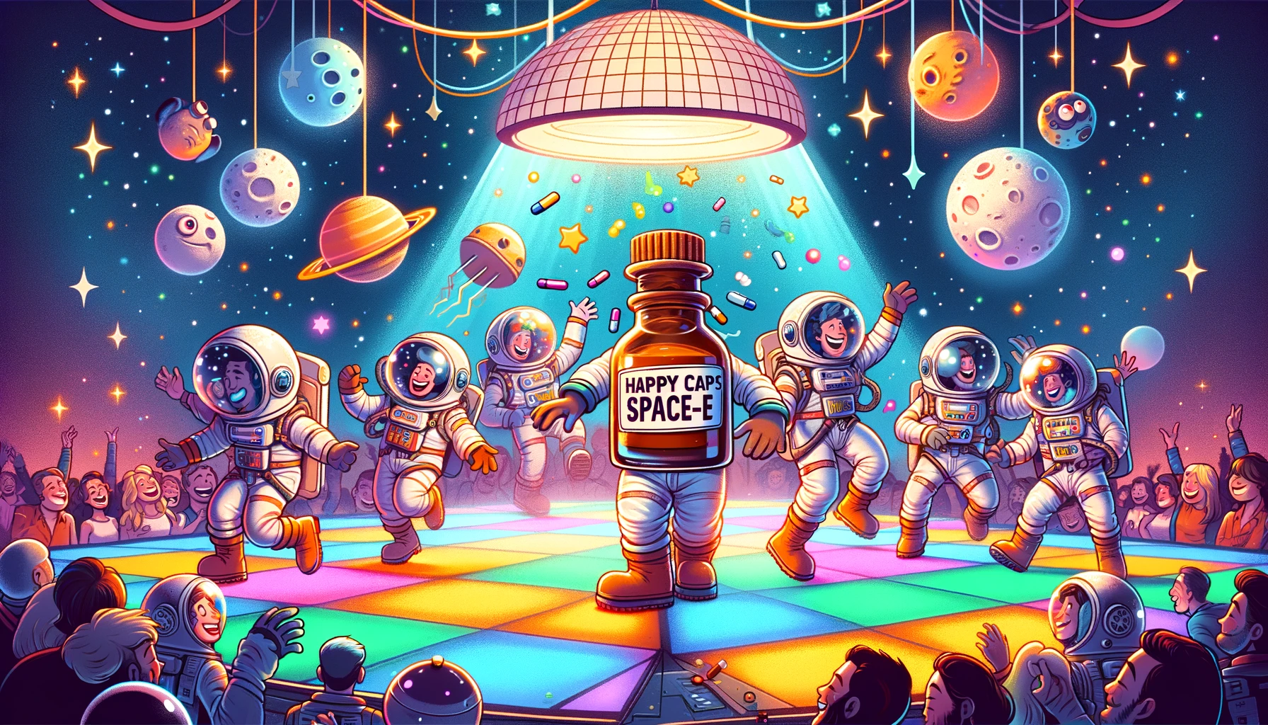 Space-E van Happy Caps