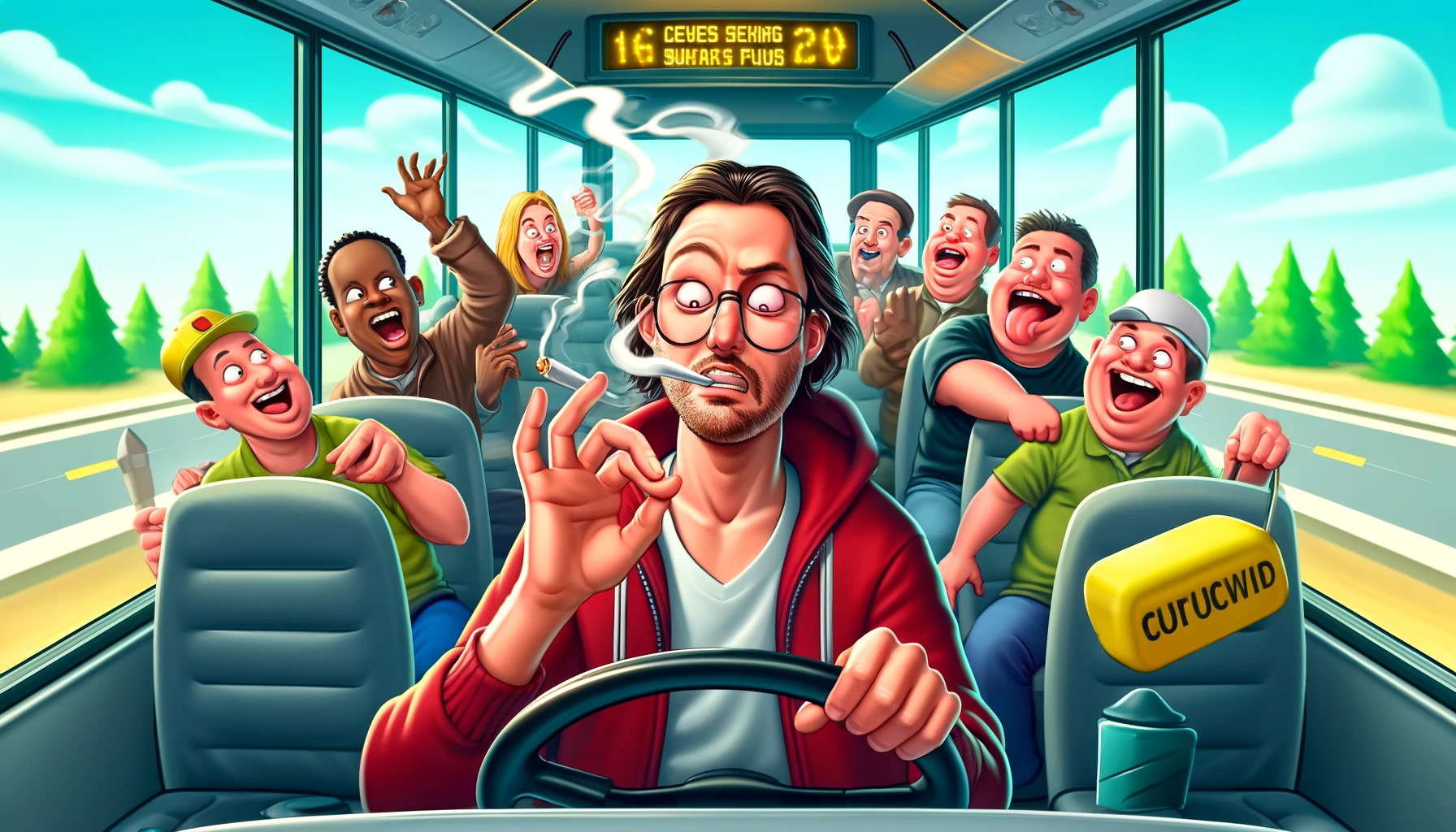 Blowende buschauffeurs