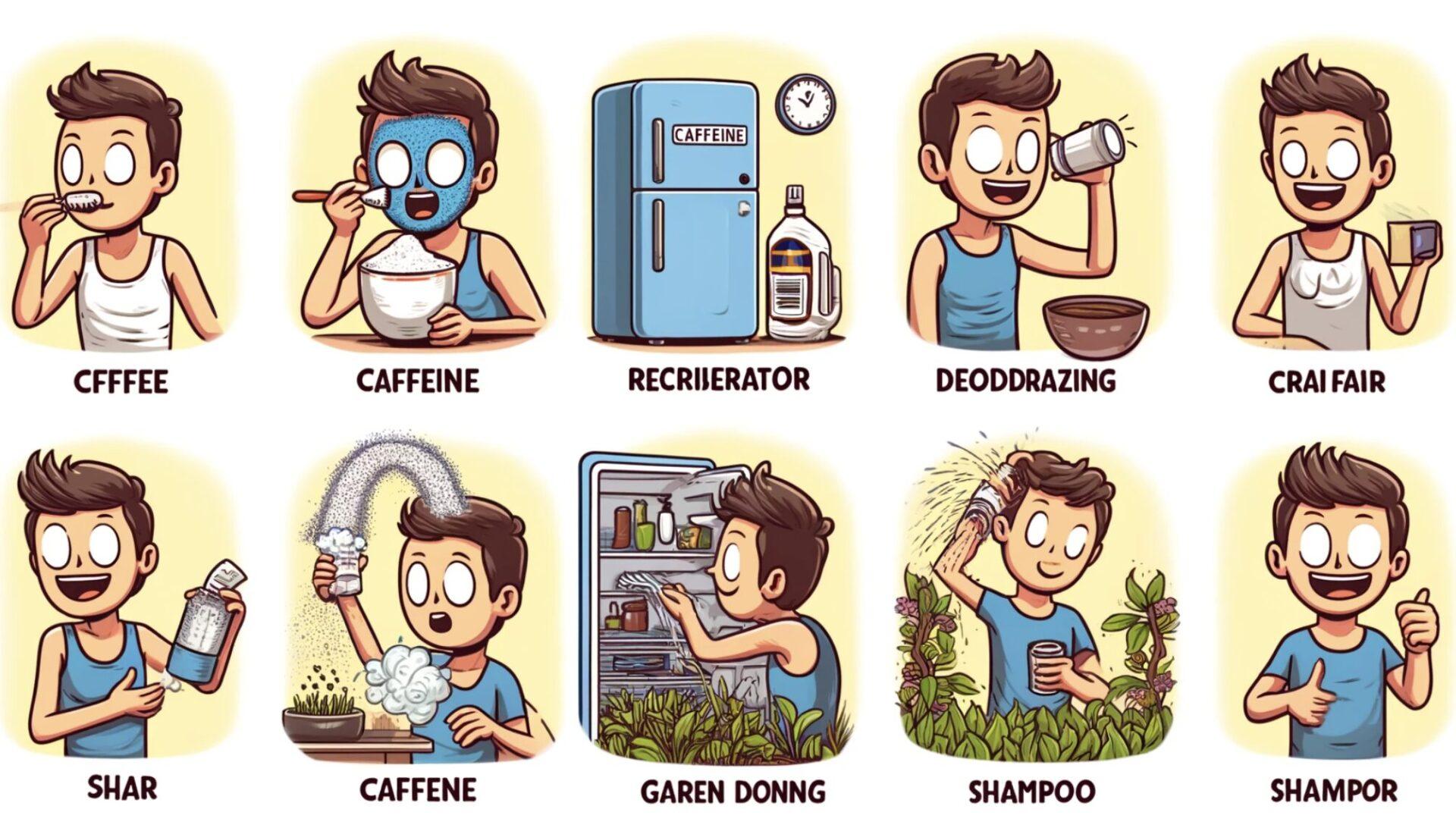 Huishoudelijke cafeïne toepassingen