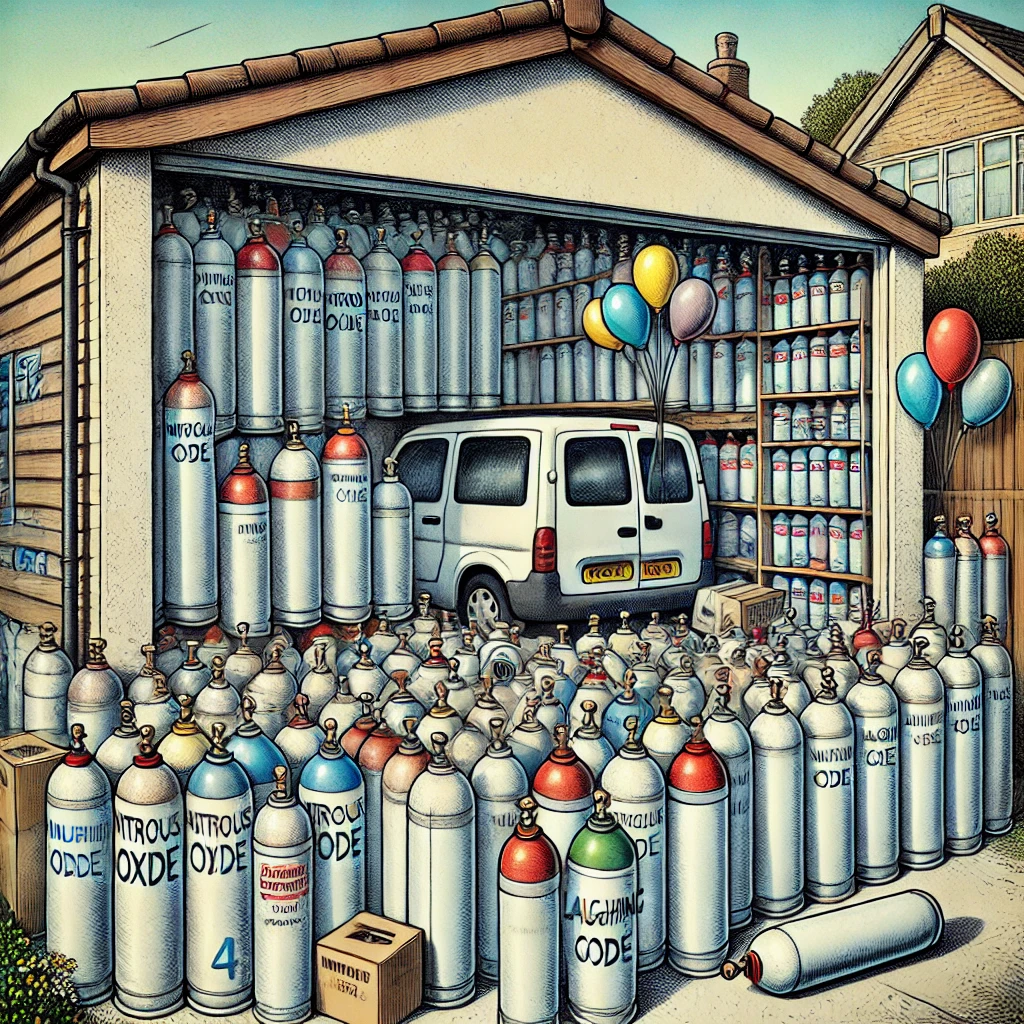Lachgasflessen