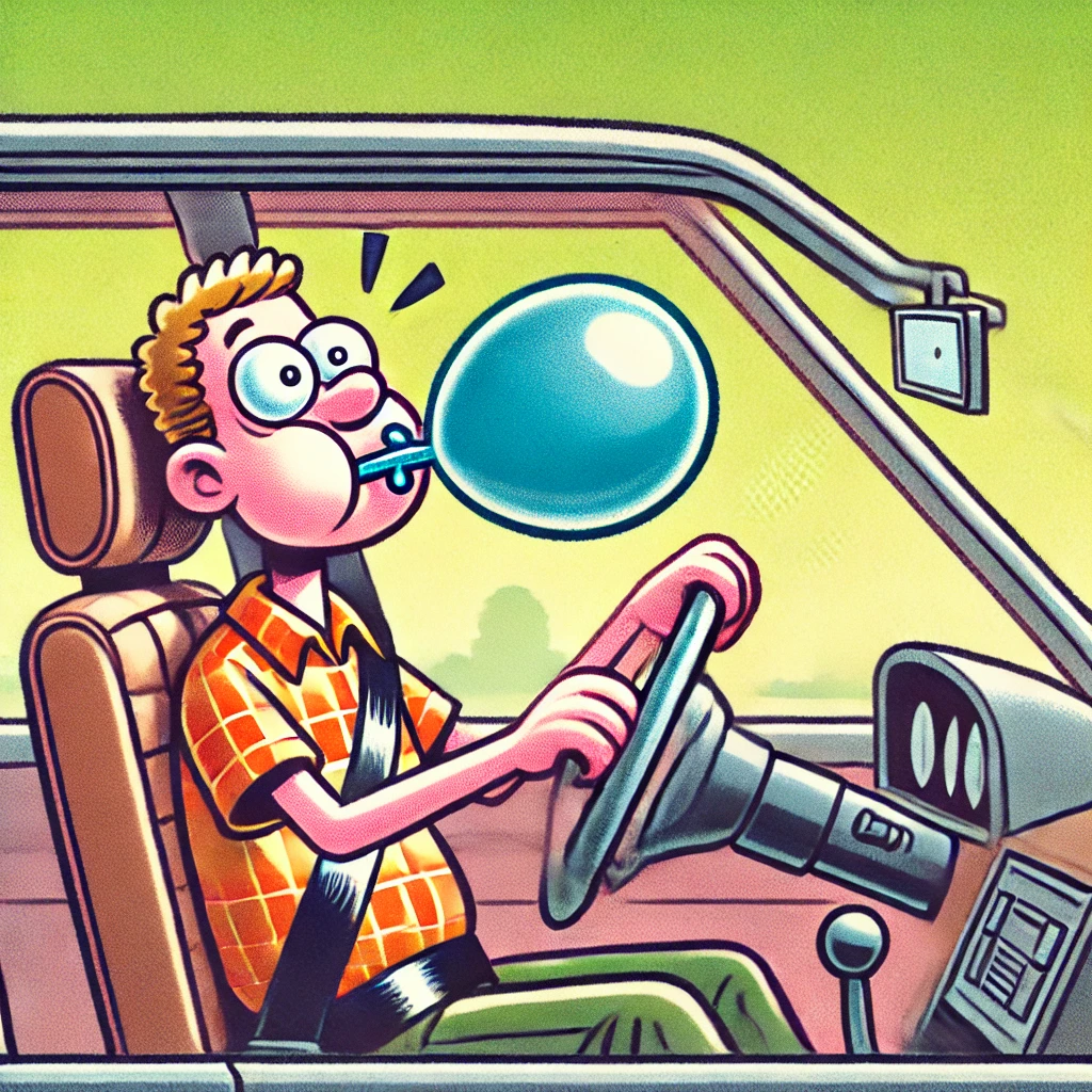 Ballon achter het stuur