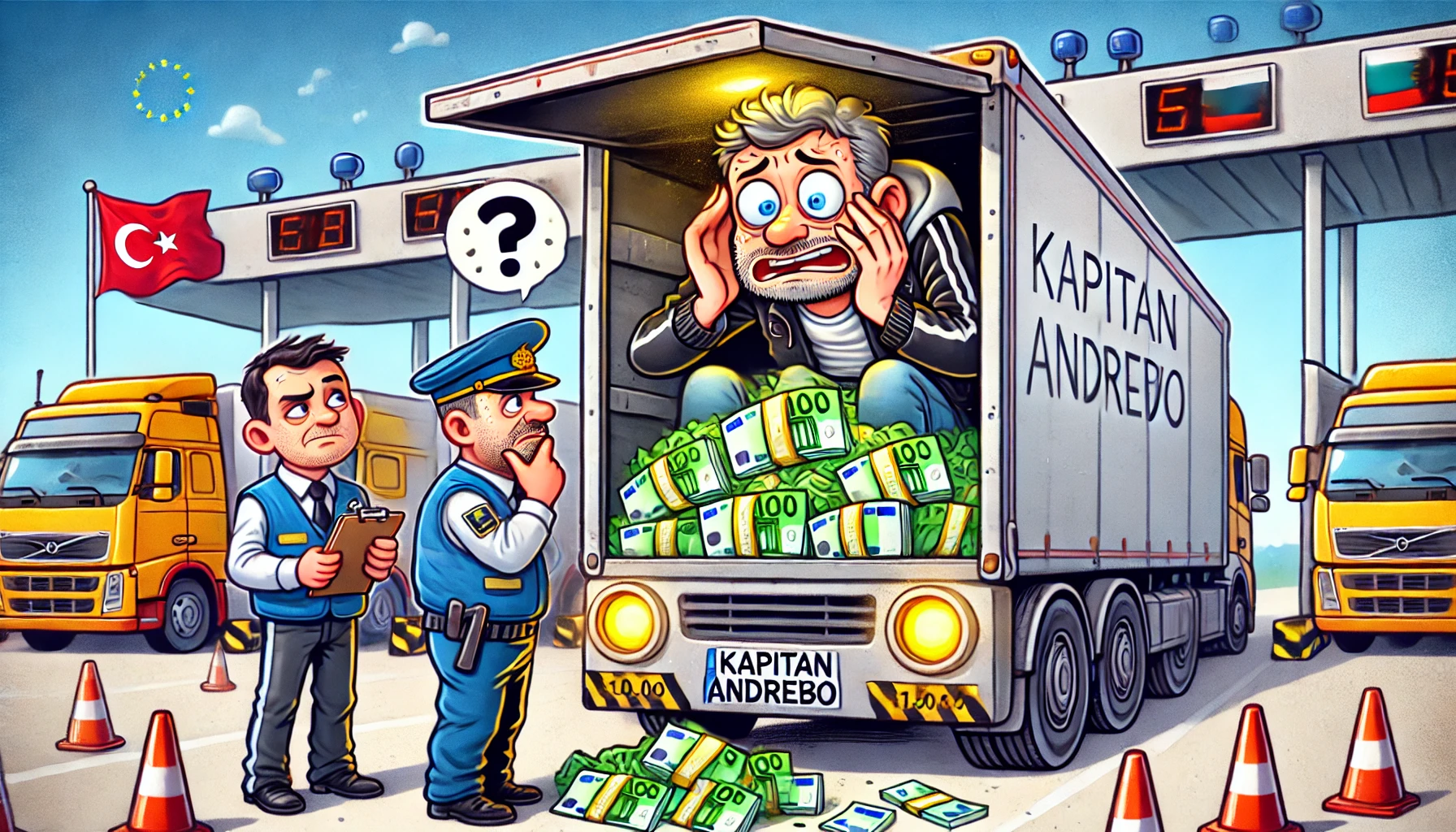 Turk vrachtwagen geld