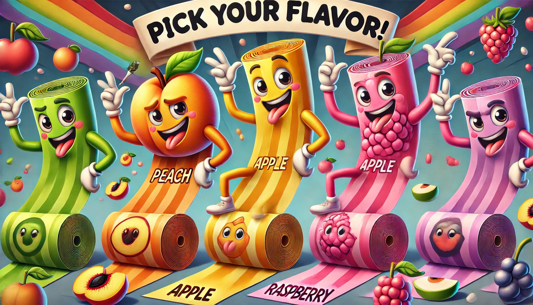 Vloei met smaak op rol