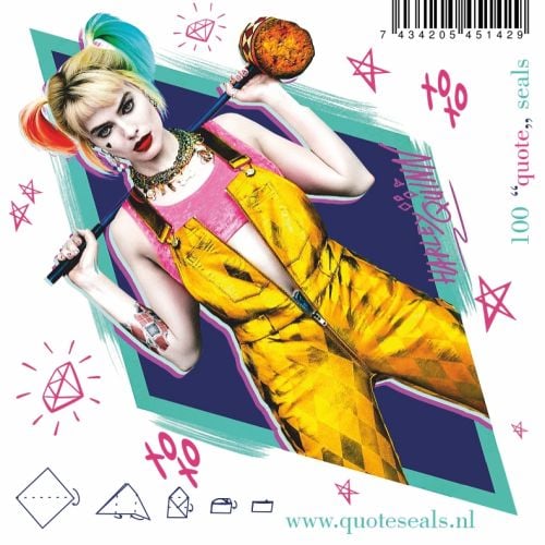 Harley Quinn seals groot per 100 stuks