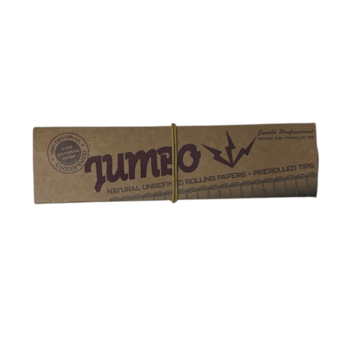 Jumbo vloei met voorgerolde tips | natural (unbleached)