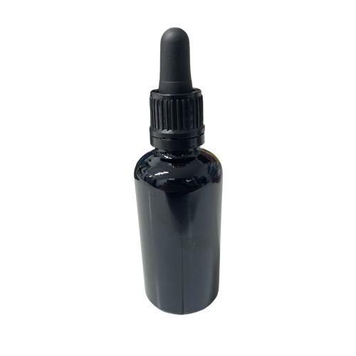 Pipetflesje glas zwart 50ml