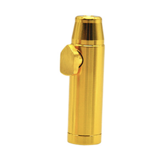 Snuif bullet aluminium goud gekleurd