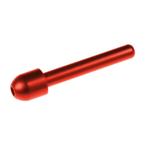 Snuifpijpje met dikke kop rood