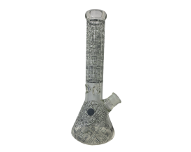 Bong Borosilicate Glass 35 cm Glow Hiërogliefen   
