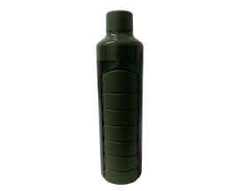 Drinkfles Yos 375 ml met geïntegreerde 7 vaks pillendoos. Kleur blauw