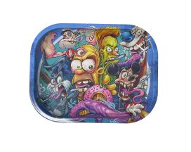Rolling tray  stoned cartoons - 14 x 18 cm