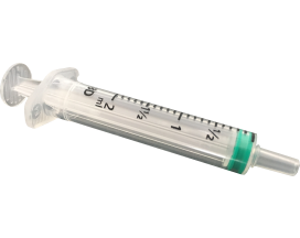 Spuitje 2 ml driedelig zonder naald